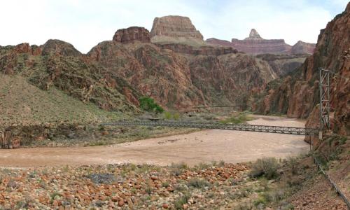 Suspension Bridge to Phantom Ranch along the Colorado River