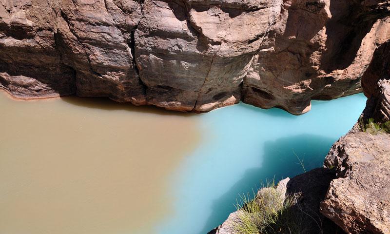 Havasu Creek meets the Colorado River in the Grand Canyon