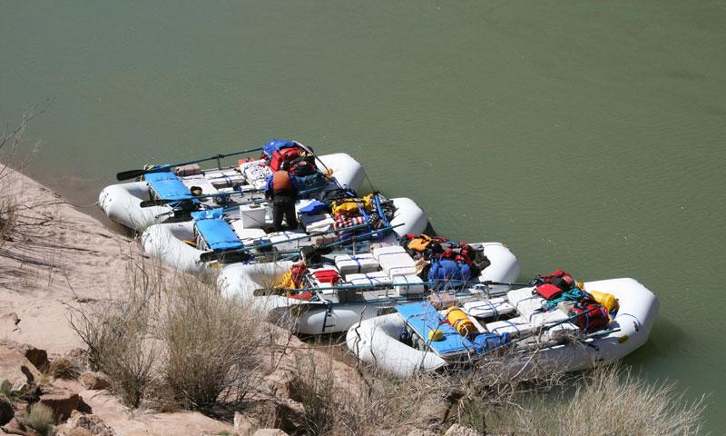 Rafting Boats on the Colorado River